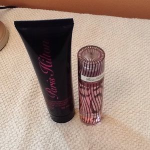 Paris Hilton cologne & hand lotion.